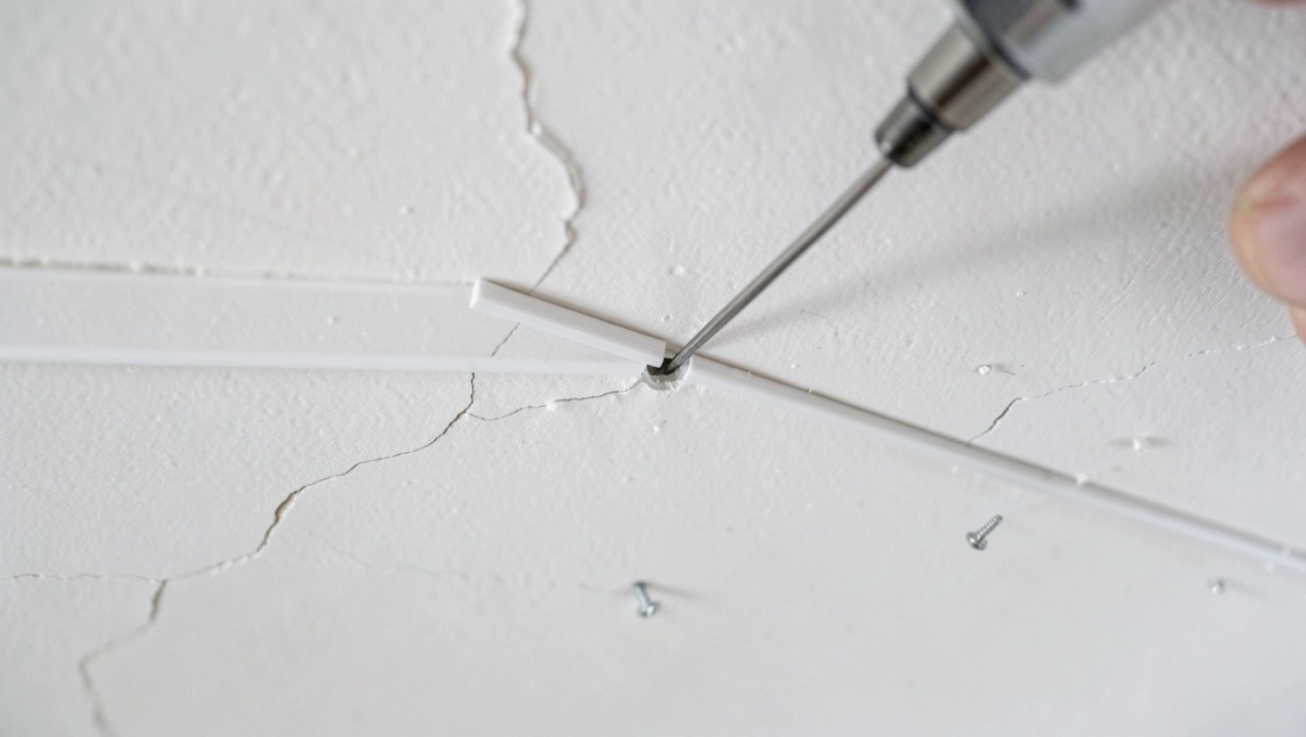 Montaż karnisza sufitowego do płyty gipsowej